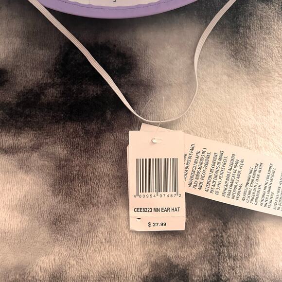 Disney Parks Minnie Mouse Purple Foam Beaded Ear Hat Circa 2023 NWT - Picture 2 of 5